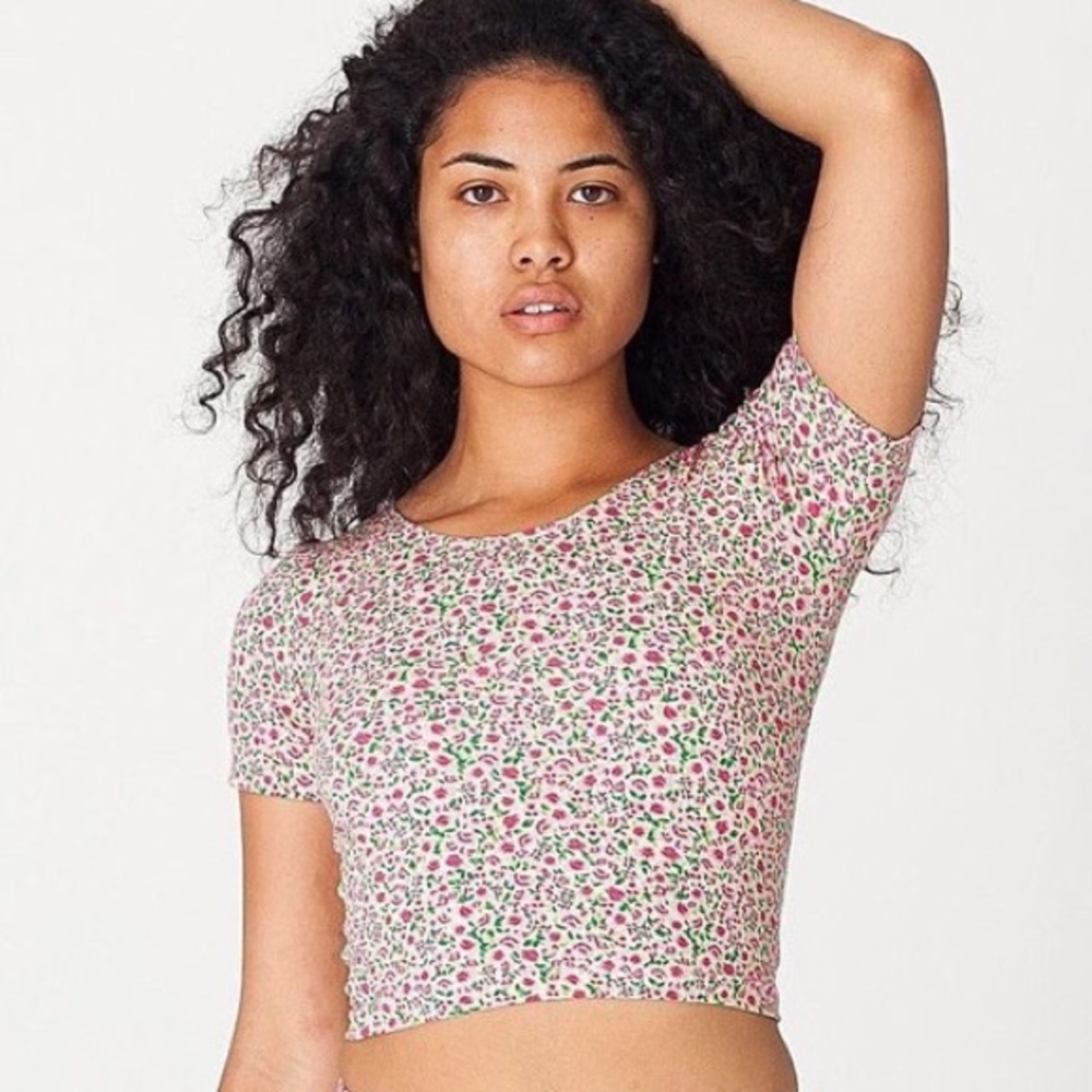 American Apparel Floral Crop Top